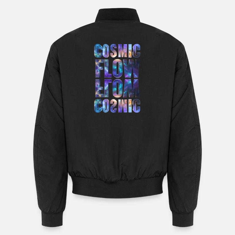 Cosmic Flow – Universe - Unisex Bomber Jacket - black