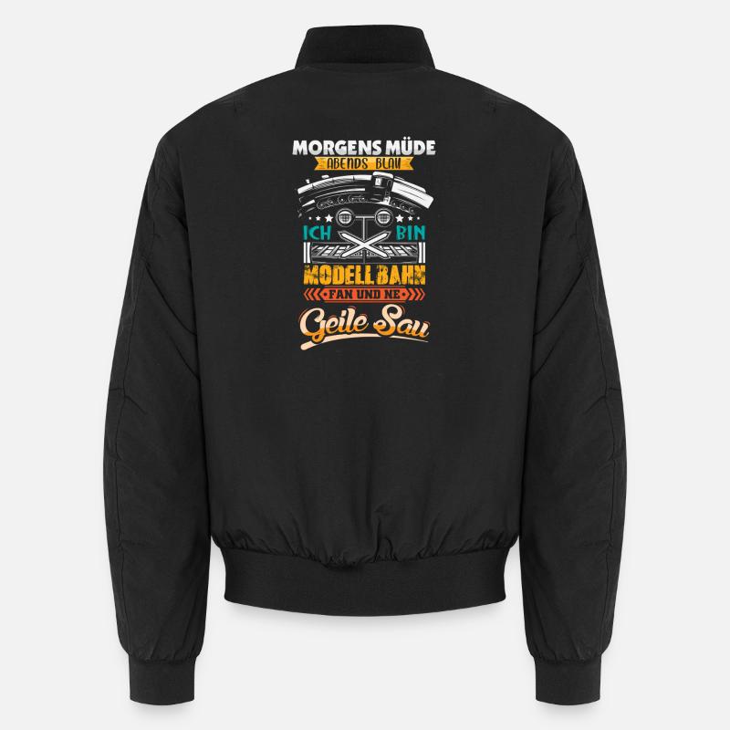 Modellbahn Modelleisenbahn Eisenbahn Unisex Bomberjacke