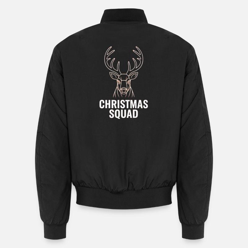 Neon Hirsch Squad Weihnachten Unisex Bomberjacke