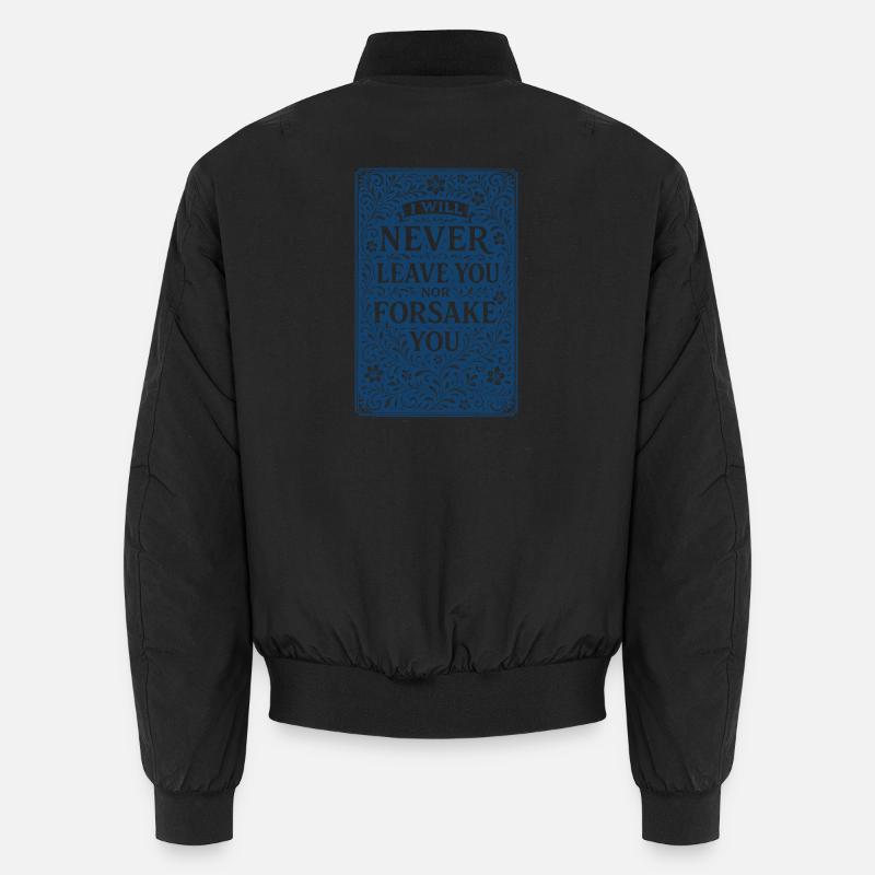 Ich werde dich niemals verlassen oder im Stich lassen Unisex Bomberjacke