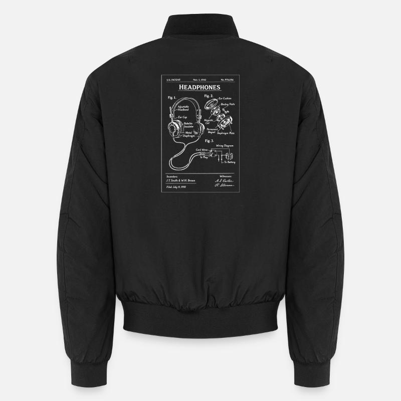 Kopfhörerpatent-Blueprint Unisex Bomberjacke