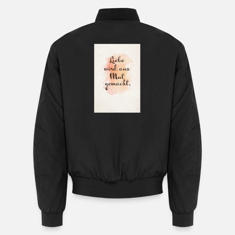 Liebe wird aus Mut gemacht – Aquarell Poster Unisex Bomberjacke