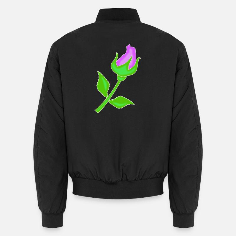 Rose in einem violettem Farbton Unisex Bomberjacke