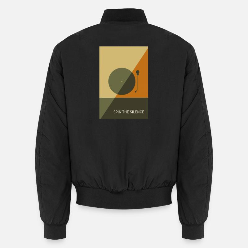 Spin The Silence – Affiche Minimal Record Bomber unisexe