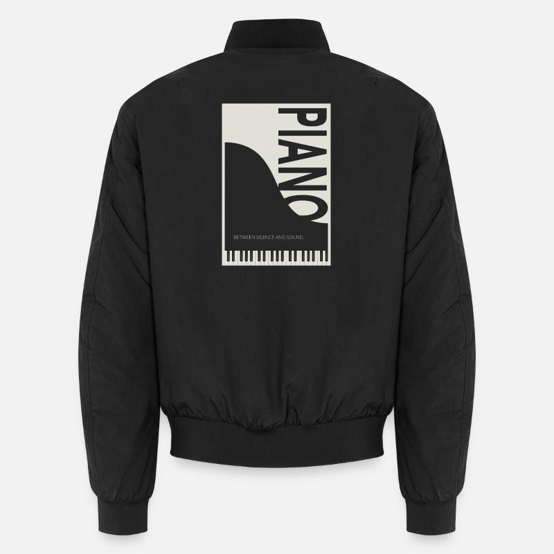 Piano – Between Silence and Sound - Unisex Bomber Jacket - black