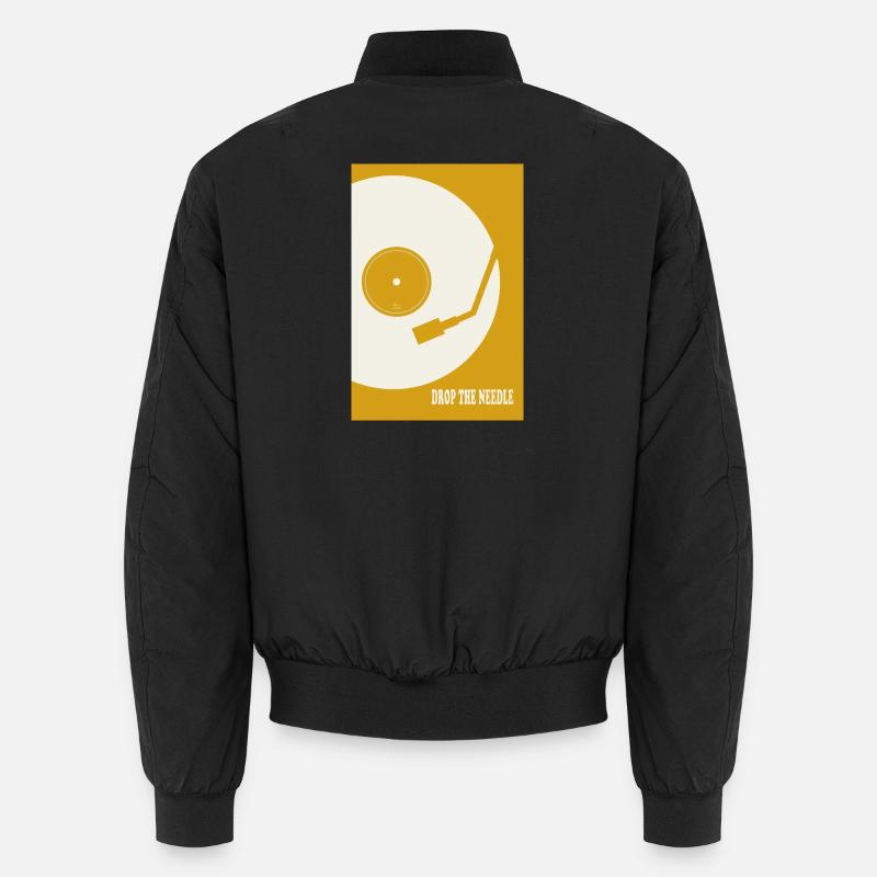 Drop The Needle Turntable Poster Unisex Bomberjacke