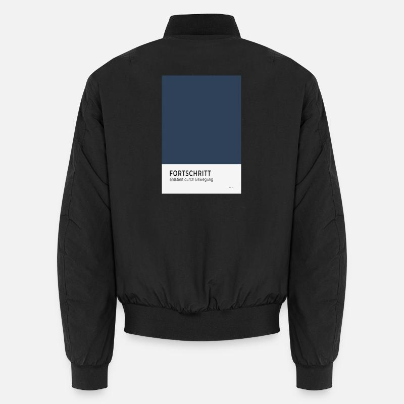 Fortschritt entsteht durch Bewegung Poster - Unisex Bomberjacke - Schwarz