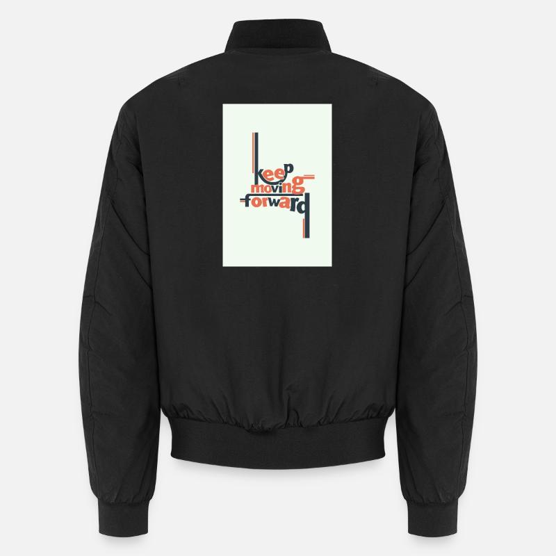 Continuer d’avancer Typographie minimale Bomber unisexe