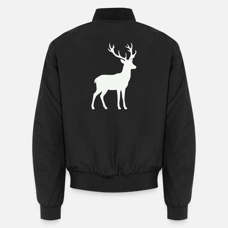 Hirsch Silhouette Unisex Bomberjacke