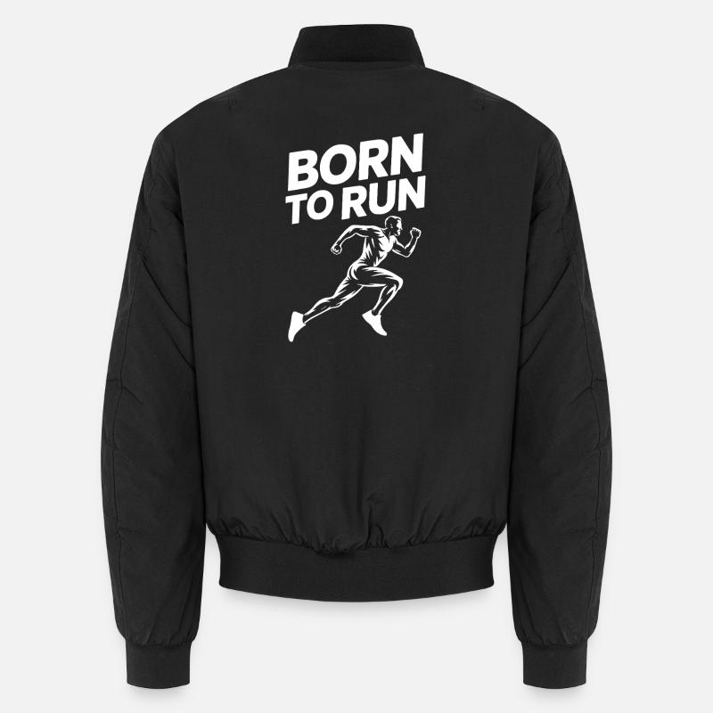 Born to Run: Athletic Silhouette Unisex Bomber Jacket