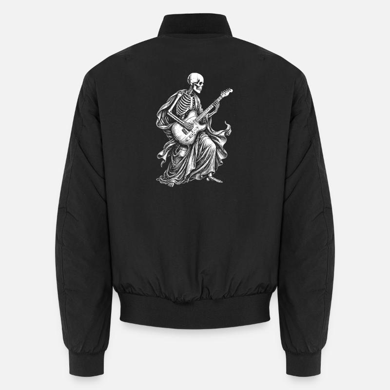 Guitariste squelette en robe fluide Bomber unisexe