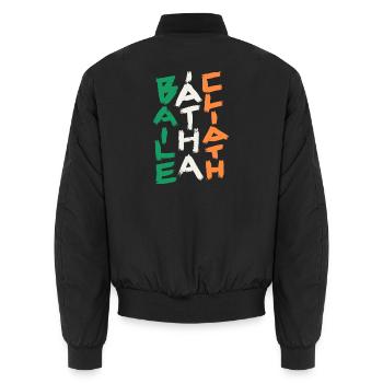 Dublin  - Baile Átha Cliath - Unisex Bomberjacke - Schwarz - Hinten - AI Model Male 185 light (185cm)
