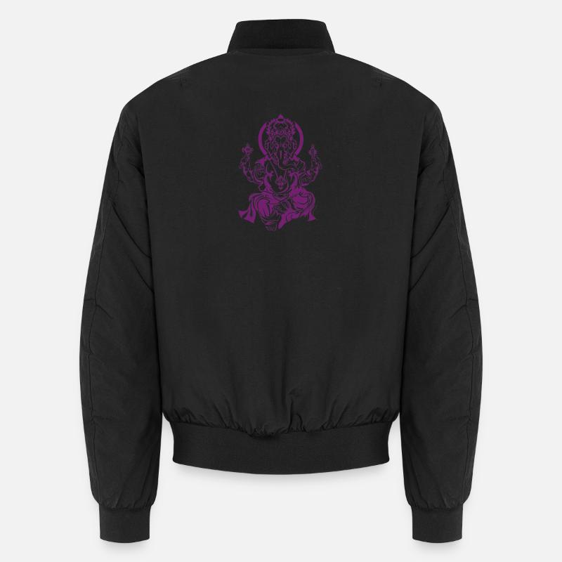 Ganesha Glücksgott - Unisex Bomberjacke - Schwarz