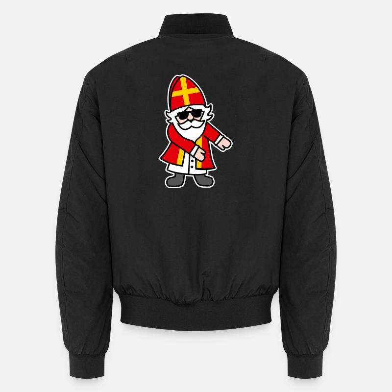Sinterklaas Saint Nicolais Floss Dance Flossing - Unisex bomberjakke - sort