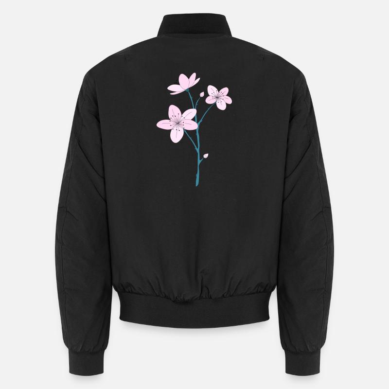 Cherry blossom - Unisex Bomber Jacket - black