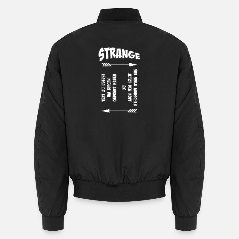 Strange Pfeil Spruch Muster - Unisex Bomberjacke - Schwarz