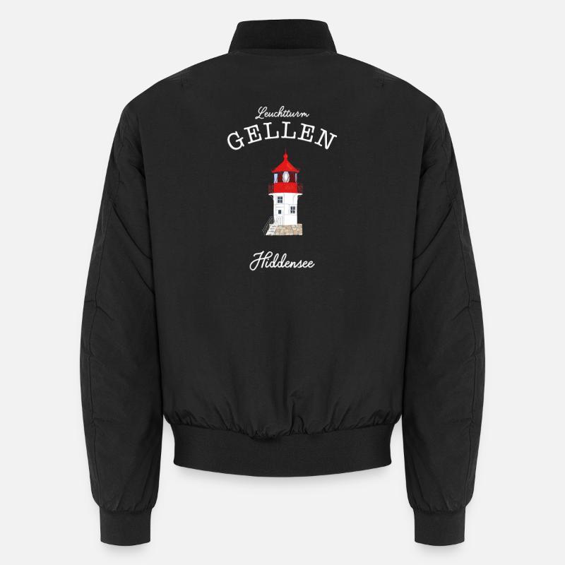 Hiddensee, kleiner Leuchtturm Gellen, Ostsee Unisex Bomberjacke