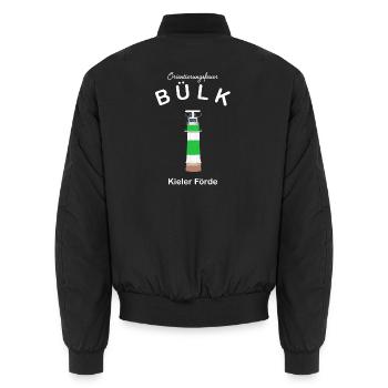 Leuchtturm Bülk, Kieler Förde, Ostsee - Unisex Bomberjacke - Schwarz - Hinten - AI Model Male 185 light (185cm)