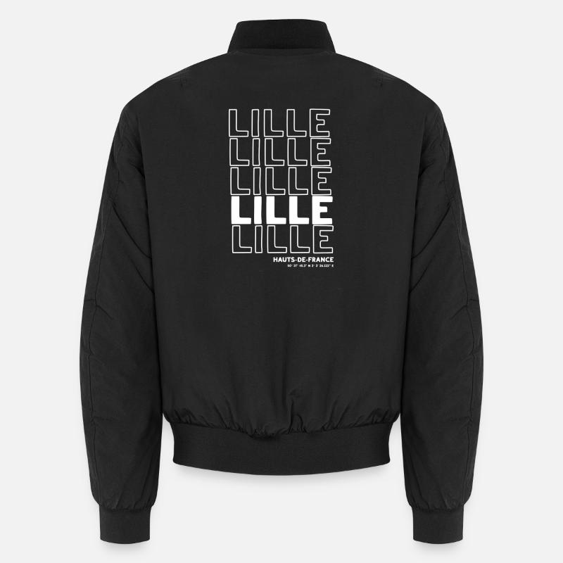 Lille lettering pattern HautsdeFrance Unisex Bomber Jacket