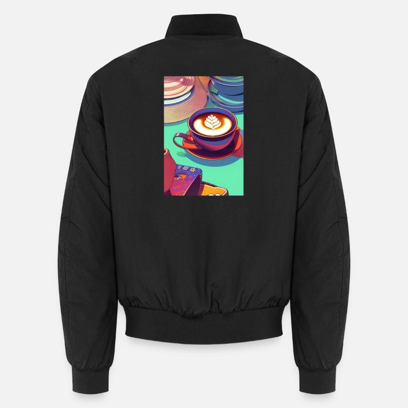 Kaffee, Kaffeebohnen Unisex Bomberjacke