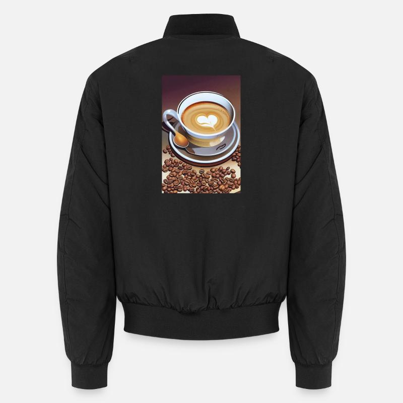 Kaffee, Kaffeebohnen Unisex Bomberjacke