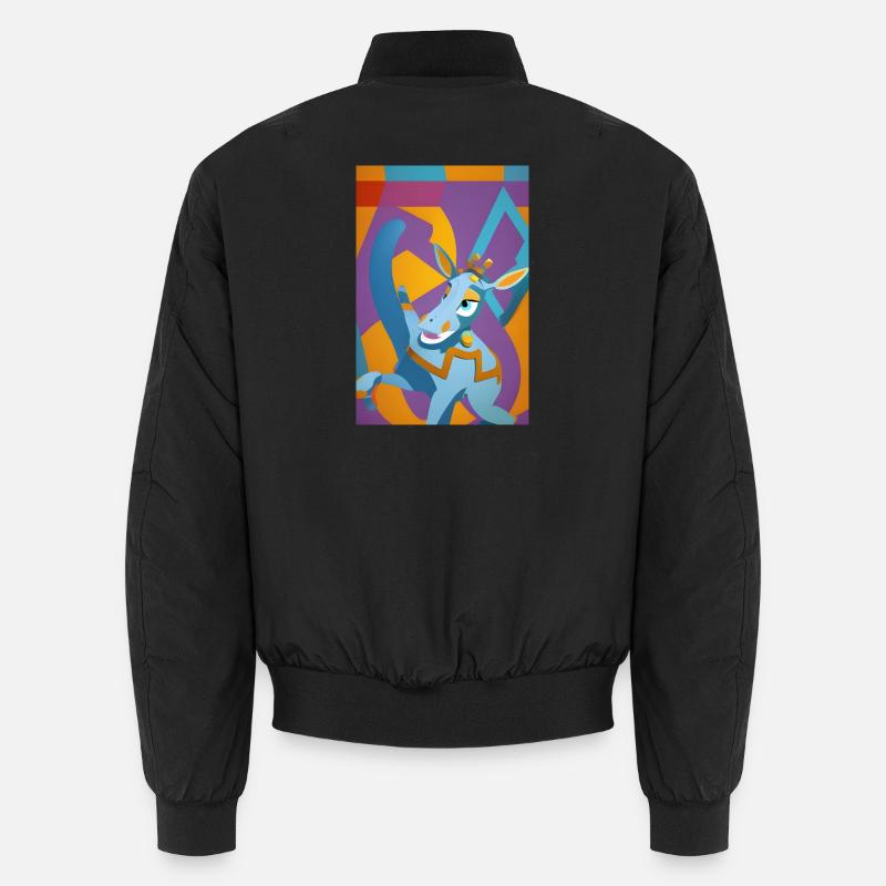âne géométrique dans un tourbillon de couleurs Bomber unisexe
