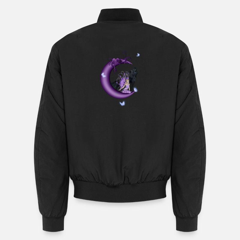 Fee auf dem Mond - Unisex Bomberjacke - Schwarz