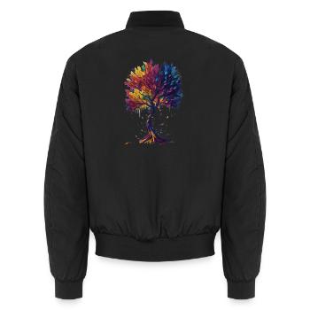 Arbre de vie - Bomber unisexe - noir - Dos - AI Model Male 185 light (185cm)