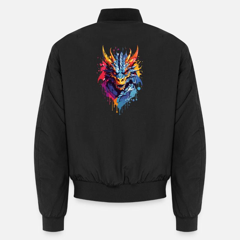 Cool Dragon - Unisex Bomber Jacket - black