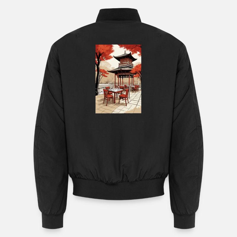 Asiatisches Kaffee - Unisex Bomberjacke - Schwarz
