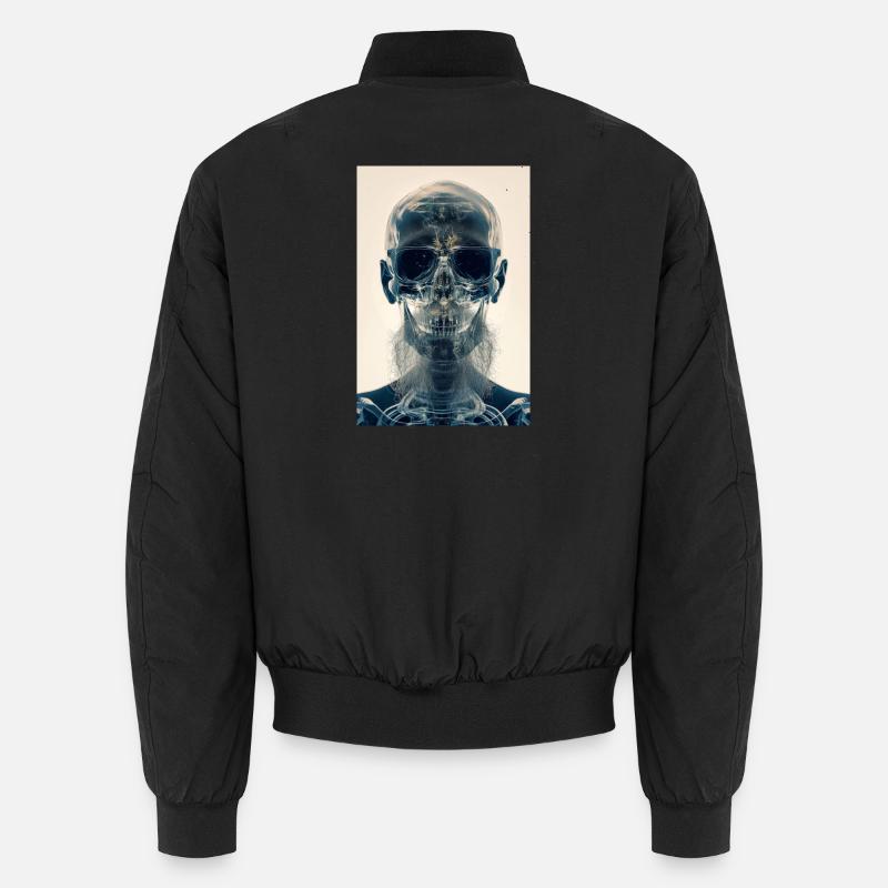 Röntgen Hipster Schädel - Unisex Bomberjacke - Schwarz