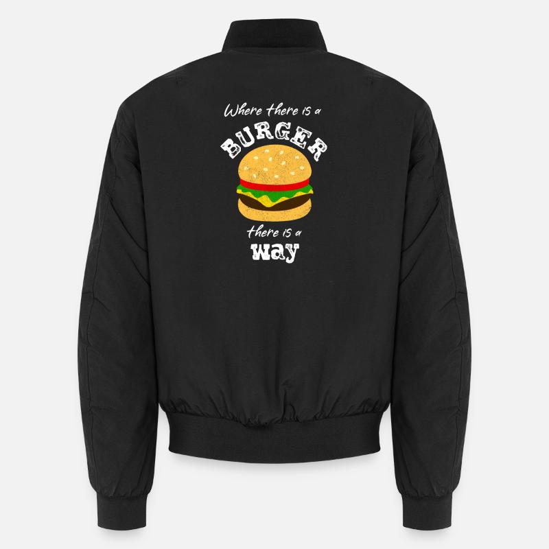 Burger Hamburger Unisex Bomberjacke