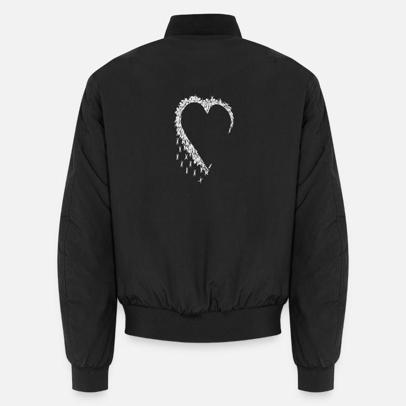 Cœur de ciseaux couture Bomber unisexe