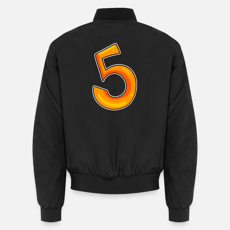 Zahl 5 Nummer Unisex Bomberjacke