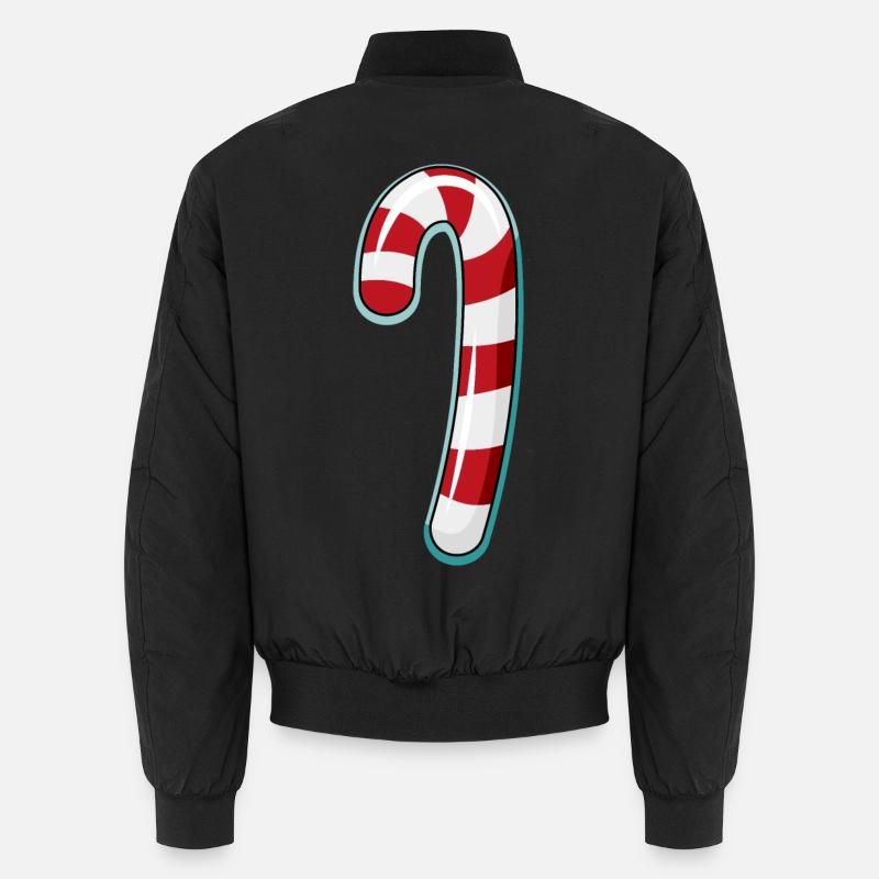 Conception rayée de canne de bonbon Bomber unisexe
