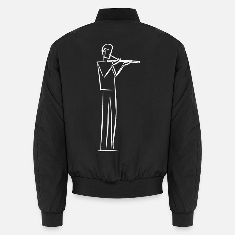 Flûtiste Line Art Bomber unisexe