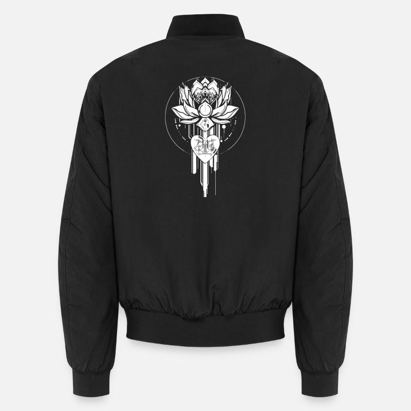 Cyberlotus White Unisex Bomberjacke