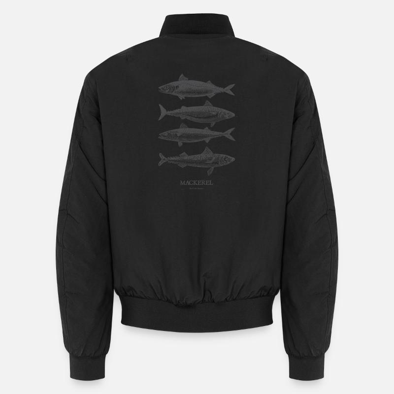 Mackerel Silhouette Quartet - Unisex Bomber Jacket - black
