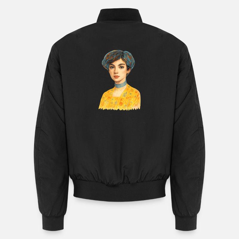 Golden elegance - Unisex Bomber Jacket - black