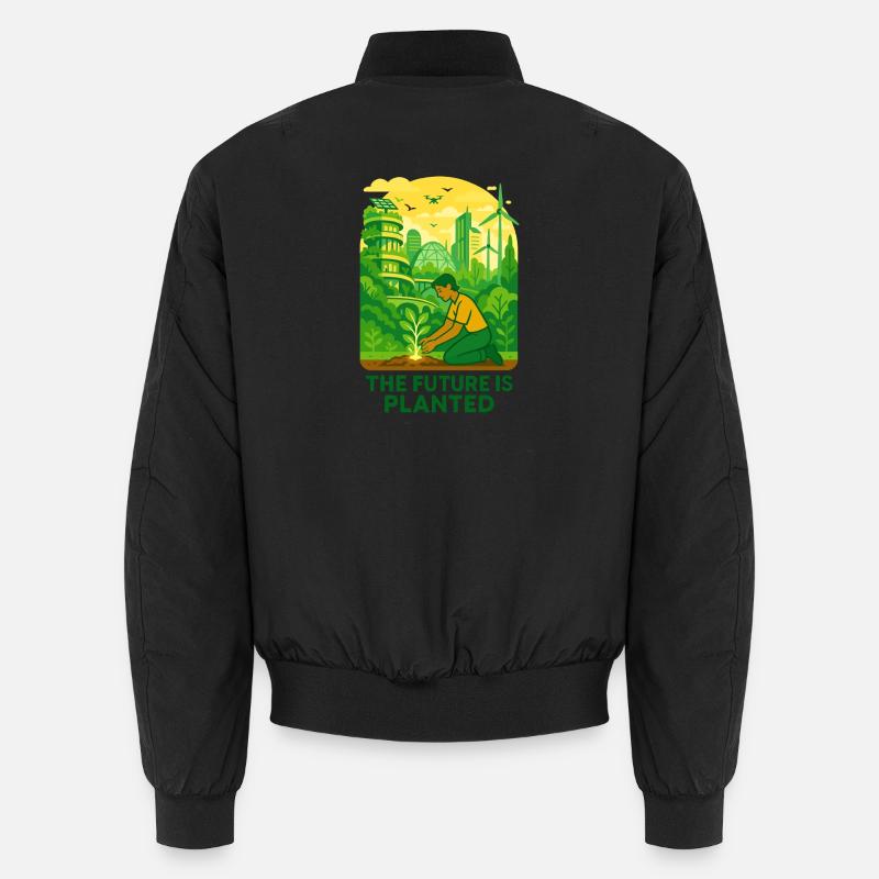 Solarpunk Roots - Unisex Bomberjacke - Schwarz