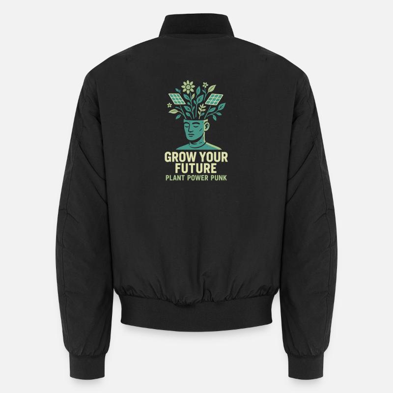 Grow Your Future - Unisex Bomber Jacket - black
