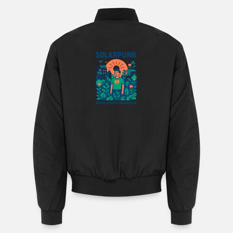 Solarpunk Manifest - Unisex Bomberjacke - Schwarz