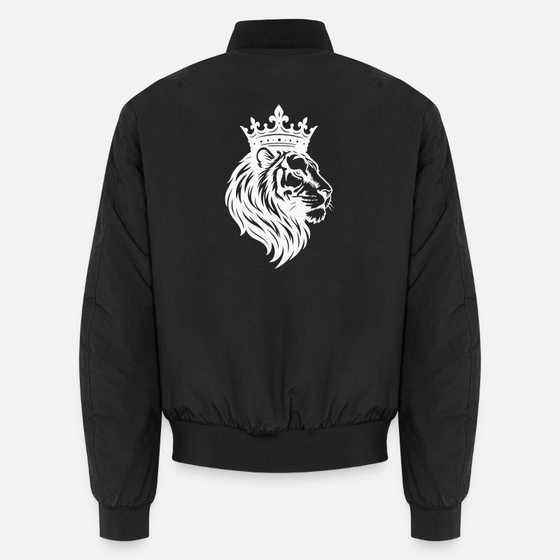 Lion Crown King - Unisex Bomber Jacket - black