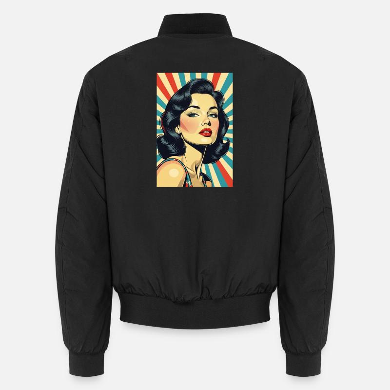Style rétro Diva R01 - Bomber unisexe - noir