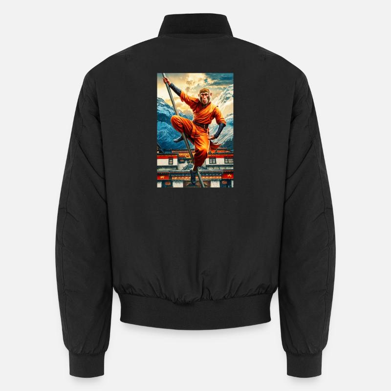 Humanoider Affe Shaolin Mönch Unisex Bomberjacke