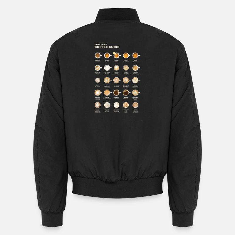 Ultimate Espresso Coffee Chart - Unisex Bomber Jacket - black