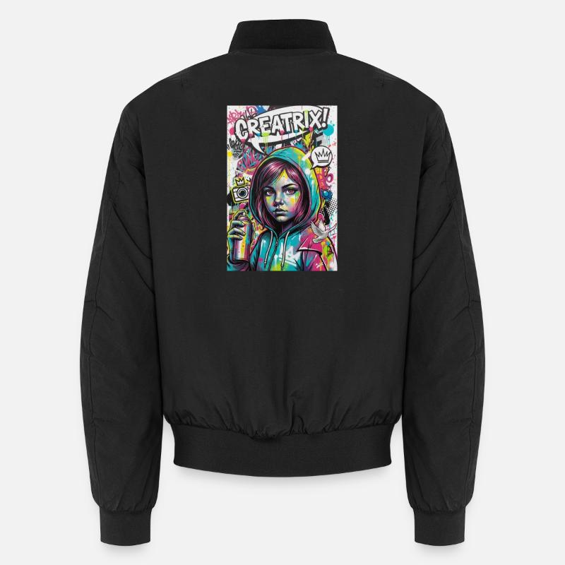 Farbexplosion Graffiti Heldin Unisex Bomberjacke