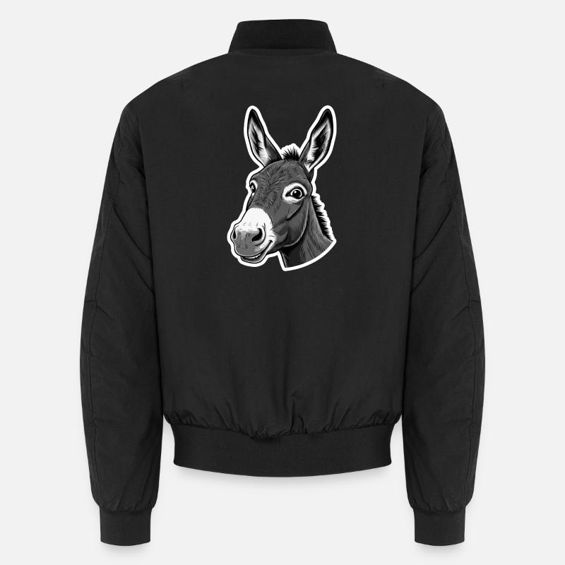 Curious Donkey – Charming & Funny Unisex Bomber Jacket