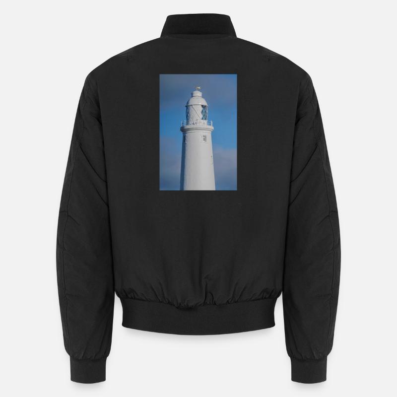 St Marys Lighthouse Close Up Unisex Bomber Jacket