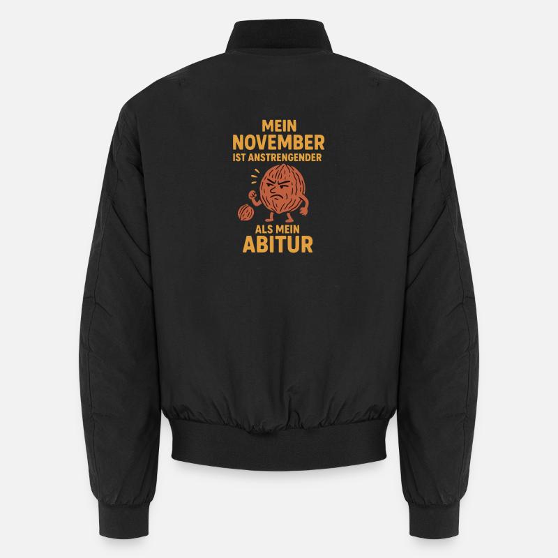 No Nut November - Unisex Bomber Jacket - black